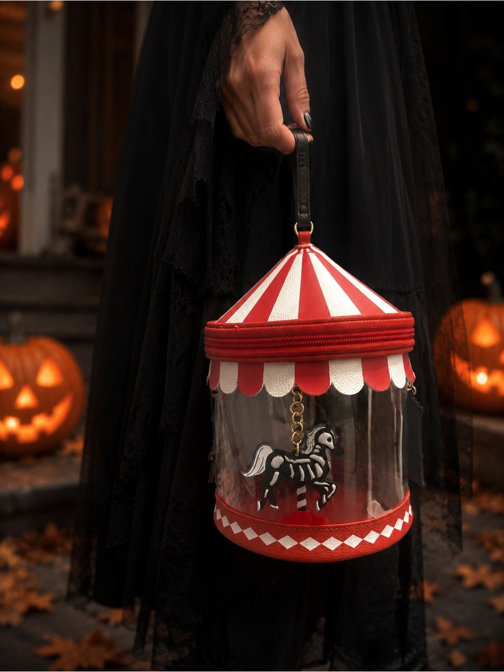BWW Carousel Handbag - Halloween Novelty Clear Purse